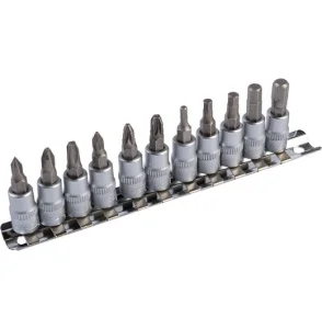 Набір головок викруткових MASTERTOOL 1/4" 11шт (78-1401)