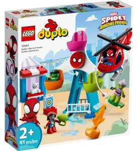 Фото конструктор lego duplo super heroes человек-паук и друзья: приключения на ярмарке 41 деталь (10963)