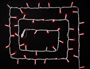 Фото гирлянда наружная delux string 100led ip44 en красный 2x5м (90012972)