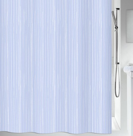 Фото шторка для ванной spirella raya polyester голубая 180x200см (10.14416)