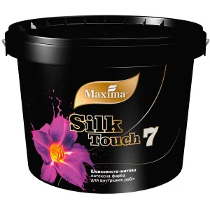 Краска латексная Maxima Silk Touch 7 для внутренних работ белая шелковисто-матовая 12кг