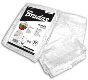 Тент водонепроникний Bradas WHITE 90г/м2 білий тарпаулін 6x10м (PLW906/10)
