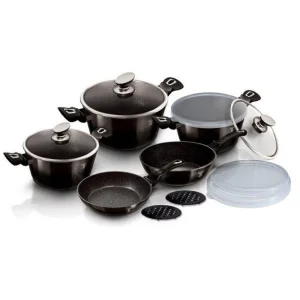 Набір посуду Berlinger Haus SHINY BLACK 13 предметів (7032-BH)