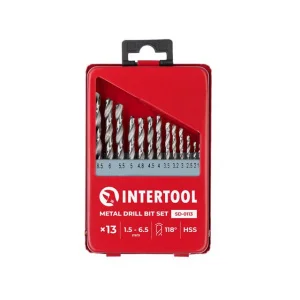 Набір свердел по металу Intertool HSS 13шт (SD-0113)