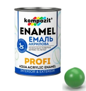 Емаль акрилова Kompozit PROFI зелена глянцева 10л