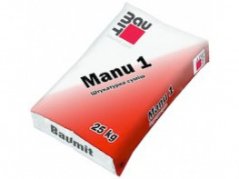 Штукатурная смесь стартовая цементно-известковая Baumit Manu 1 25кг