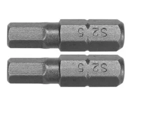 Набір біт YATO HEX H5x25мм HEX 1/4" AISI S2 2шт (YT-77922)