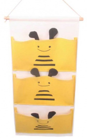Фото бытовой подвесной органайзер на 3 секции handy home пчелка 30/34х64см (cew-07)
