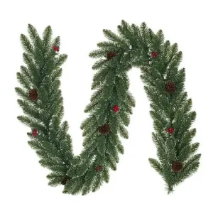 Гірлянда Black Box Trees Creston Frosted з декоративними шишками та ягодами 180см (8718861153019)