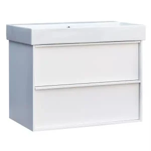 Тумба з раковиною та сифоном Devit Quadra 85см (083085WB)