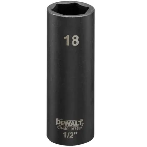 Головка торцева ударна DeWALT IMPACT 1/2"х18мм шестигранна (DT7552)
