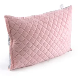Фото чехол на подушку руно велюр 50x70см (382.55_pink and grey ромб)