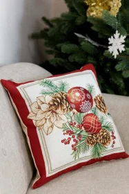 Фото подушка декоративная прованс прованс present шишки 45x45см (031440)