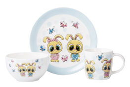Фото набор детской посуды ardesto bunnies 3 предмета (ar3456bs)