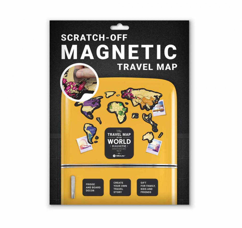 Фото магнитная скретч карта мира travel map magnetic world в коробке на английском языке (mg)