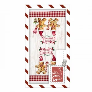 Подарунковий набір рушничків в коробці Ardesto Christmas Gingerbread 38х63см (ART3863HGB)