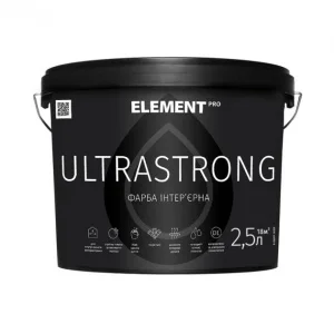 Фарба інтер'єрна особливо зносостійка ELEMENT PRO ULTRASTRONG 2,5 л біла