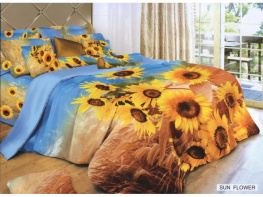Фото комплект постельного белья arya сатин печатный 160x220 (нав. 70x70) sun flower