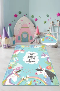 Фото коврик в детскую комнату chilai home cute unicorn 100x160см (ch_110024145)