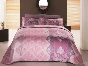 Комплект постільної білизни Gokay сатин Embro Pembe 160x220x2см (GK_01007915)