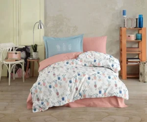 Комплект постільної білизни Hobby Poplin Paradise блакитний 160x220см півтораспальний (78236_1,5)