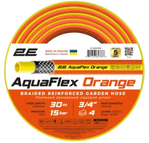 Шланг садовий 2Е AquaFlex Orange 3/4“ 30м (2E-GHE34OE30)