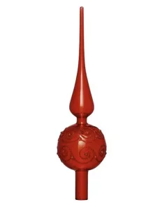 Верхівка на ялинку House of Seasons скляна червона 31см (8718861625882ORNAMENT)