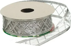 Стрічка декоративна Jumi срібна кайма 2,5смx4,5м (5900410379879)