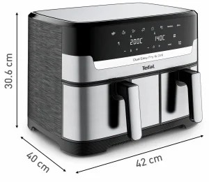 Фото мультипечь tefal dual easyfry&grill airfryer ey905d10