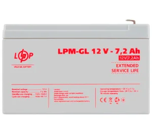 Акумулятор LogicPower гелевий LPM-GL 12V 7.2Ah (6561)