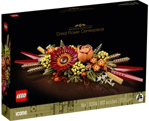 Фото конструктор lego icons икебана из сухоцветов 812 деталей (10314)