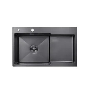 Кухонна мийка Kroner KRP Schwarze 7848LHM PVD (CV030023)
