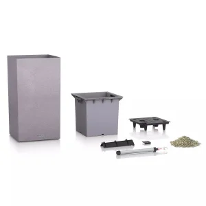 Вазон Lechuza Canto Stone High 30 світло-бежевий 30x30x56см 12л (13601)