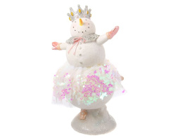 Фото фигурка декоративная lefard снеговик 14,5x10x25см (919-369)
