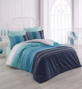 Комплект постільної білизни Majoli Summer v1 Mavi 200x220см (BT_010078231)