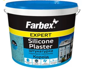 Штукатурка структурна силіконова Farbex короїд біла 30кг