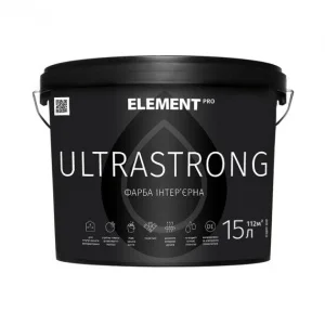 Краска интерьерная особо износостойкая ELEMENT PRO ULTRASTRONG 15 л белая