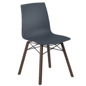 Стілець Papatya X -Treme-S WOX ІРОКО антрацит матовий, дерево іроко (5712)