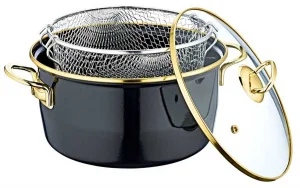 Каструля-фритюрниця O.M.S. 22x11см 3,7л 3 предмети (OMS 10100-22-3,7л-Black)