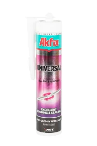 Клей-герметик Akfix Universal MS Polimer "All Bond" белый 290мл (AMS22)