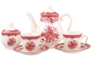 Фото чайный сервиз claytan ceramics виктория пинк на 6 персон (910-068)