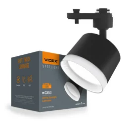 Фото светильник videx под лампу gx53 трековый черный (vl-spf17c-bp)