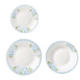 Фото столовый сервиз bormioli rocco prima голубые розы 18 предметов (403886s12021286)