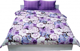 Фото комплект постельного белья руно сатин 1314 violet евро