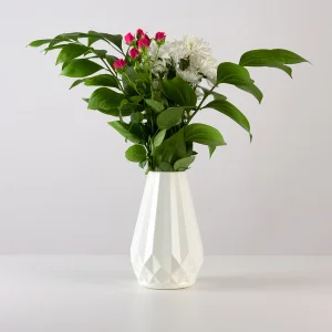 Ваза декоративна MVM DH-FLOWERS-07 95х55х205мм біла (DH-FLOWERS-07 WHITE)