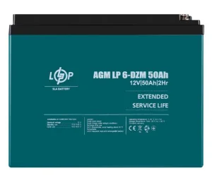 Тяговий свинцево-кислотний акумулятор LogicPower LP 6-DZM-50Ah (10063)