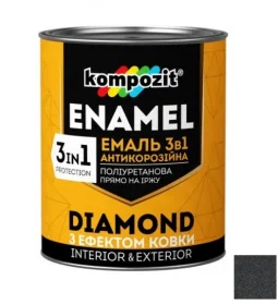 Эмаль антикоррозийнная Kompozit DIAMOND 3в1 графит 0,65л