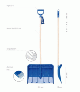Лопата для прибирання снігу Prosperplast Alpin 49x140см (5905197140544)