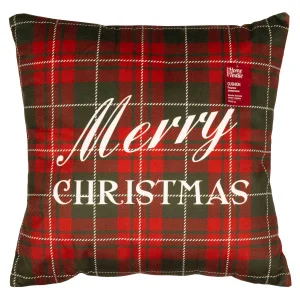 Фото подушка декоративная ardesto happy holidays клетка зелено-красная 45х45см (art1032hgr)