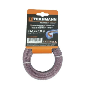 Леска для триммера Tekhmann DUAL Flower-Twist 2,4мм/15м (T.40924015)